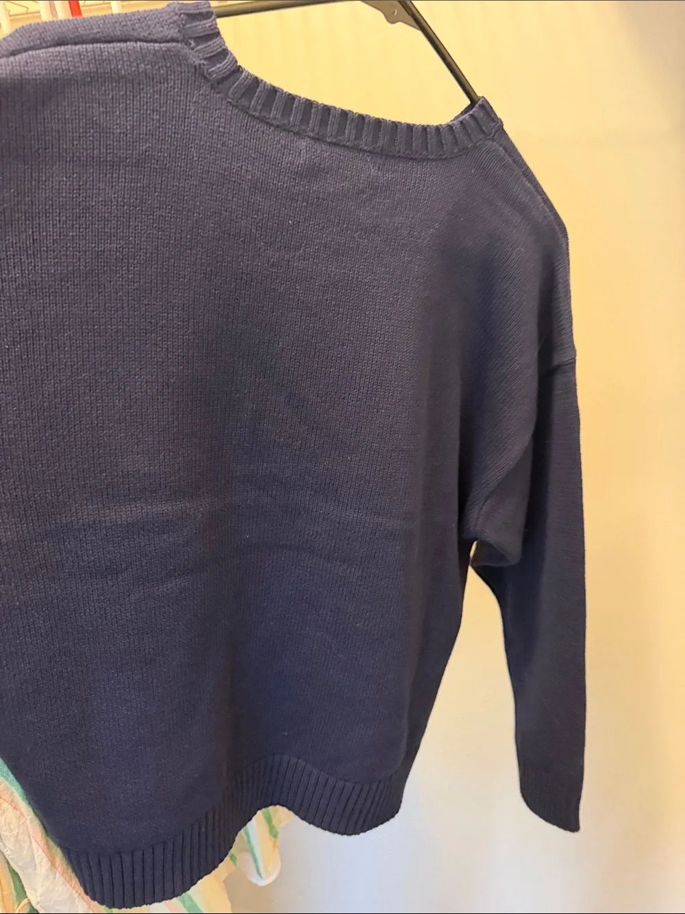 Ralph Lauren Navy Sweater with Golden Retriever Graphic